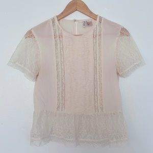 H&M | Cream Lace Blouse